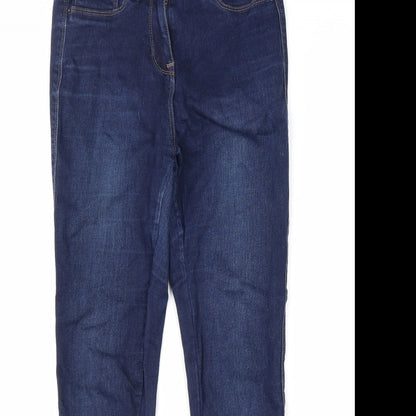 NEXT Womens Blue Cotton Skinny Jeans Size 8 L29 in Regular Zip