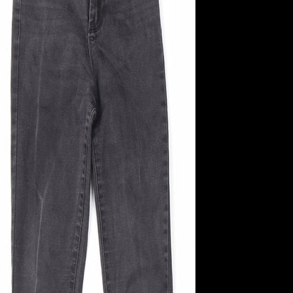 Denim & Co. Womens Grey Cotton Skinny Jeans Size 6 L26 in Regular Zip