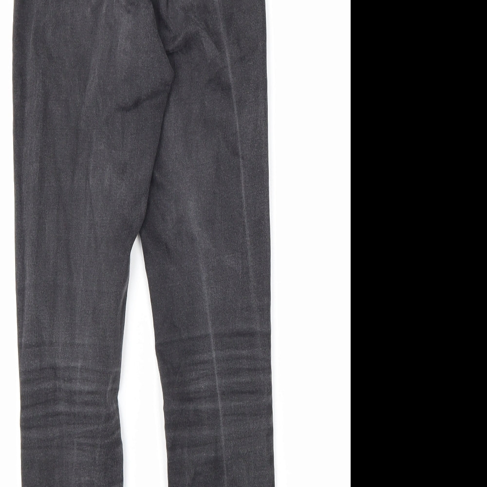 Denim & Co. Womens Grey Cotton Skinny Jeans Size 6 L26 in Regular Zip