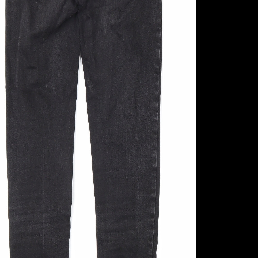 Pull&Bear Womens Black Cotton Skinny Jeans Size 28 L28 in Regular Zip