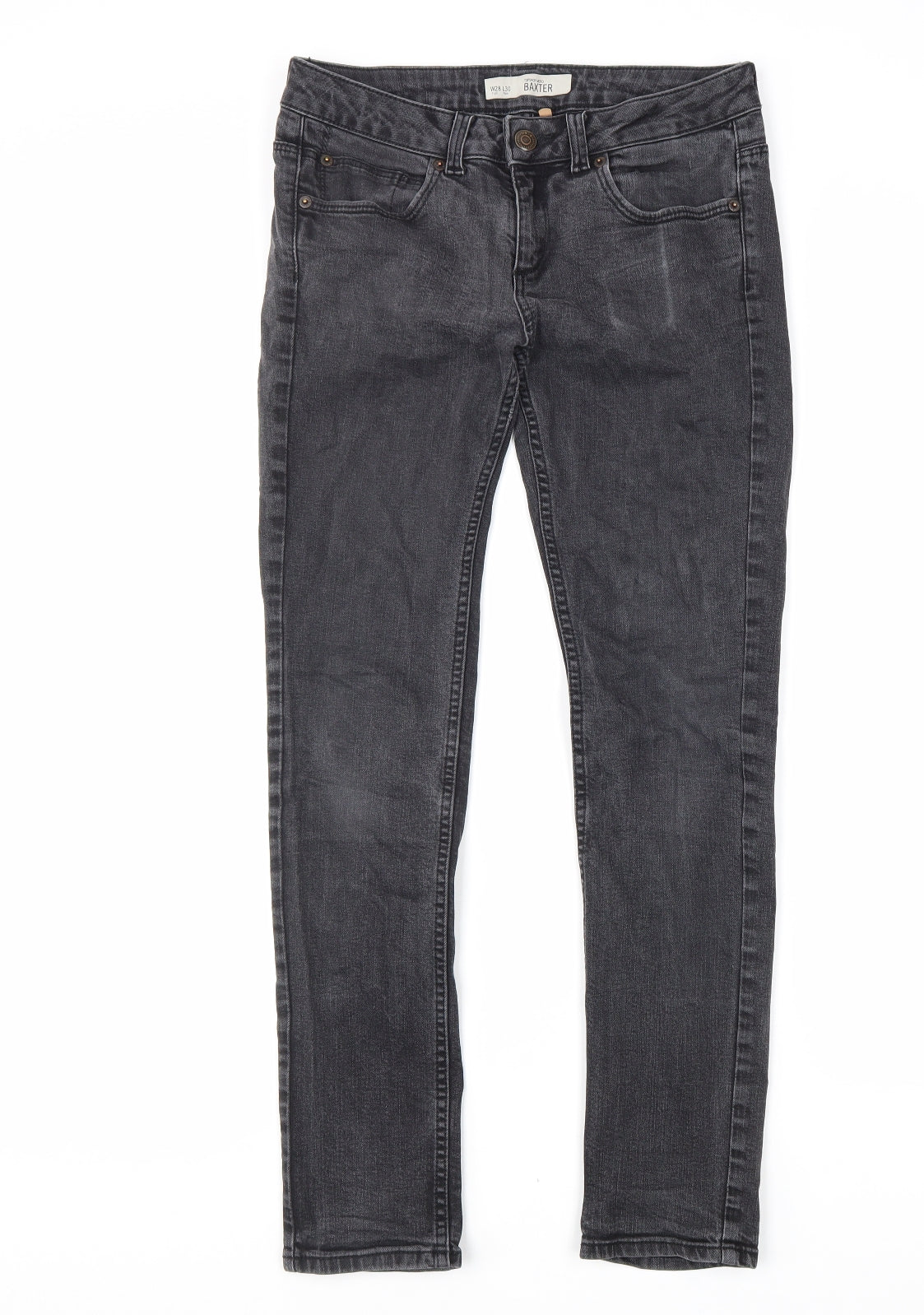 Mens UK Size 28 in Topman Regular Fit Skinny Black Jeans