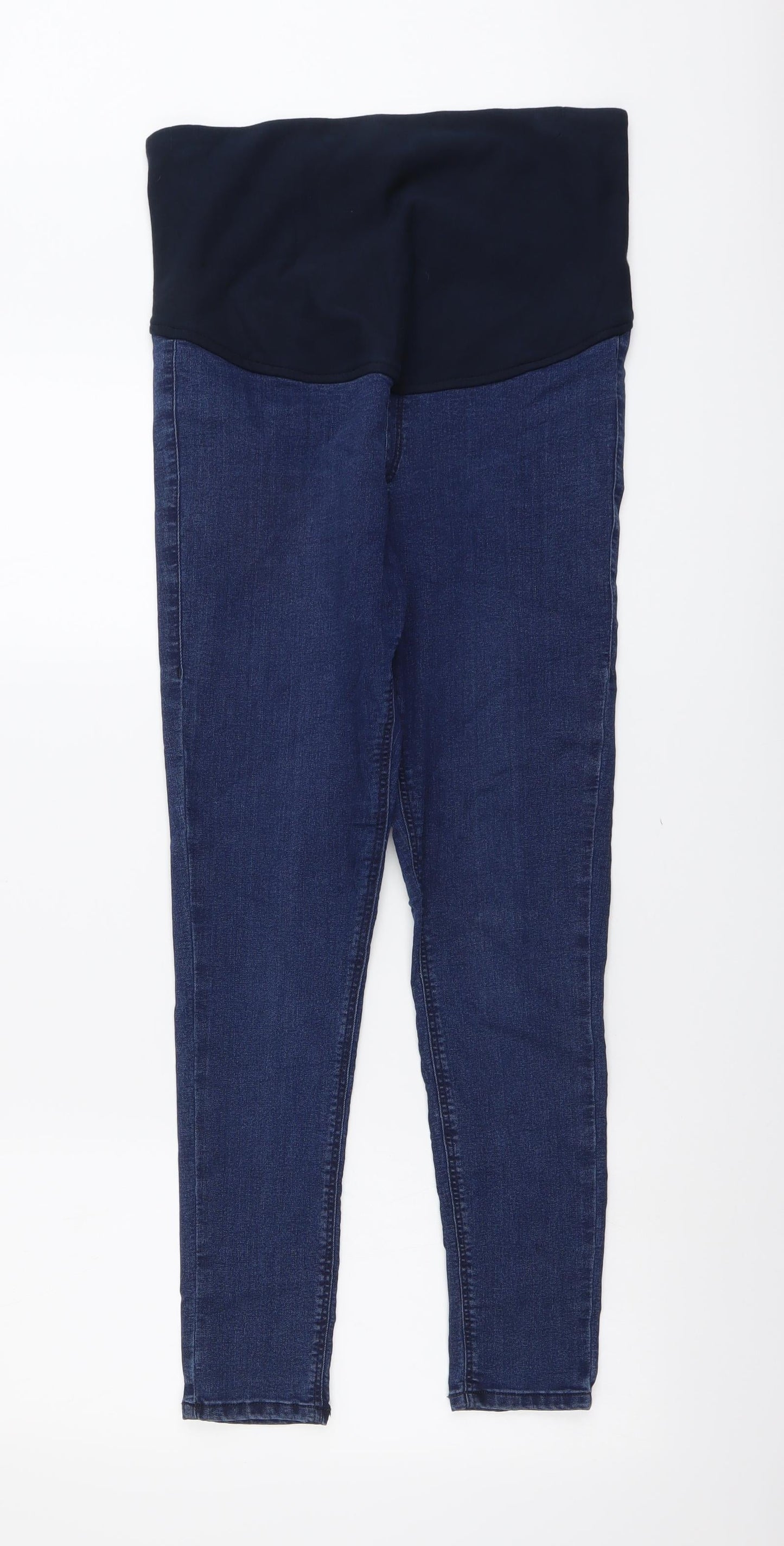 Topshop Womens Blue Cotton Skinny Jeans Size 10 L26 in Regular