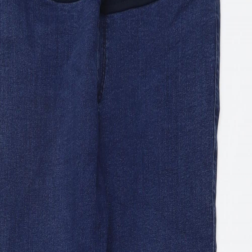 Topshop Womens Blue Cotton Skinny Jeans Size 10 L26 in Regular