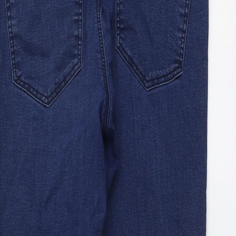 Topshop Womens Blue Cotton Skinny Jeans Size 10 L26 in Regular