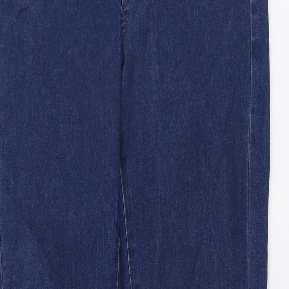 Denim & Co. Womens Blue Cotton Skinny Jeans Size 10 L26 in Regular Button