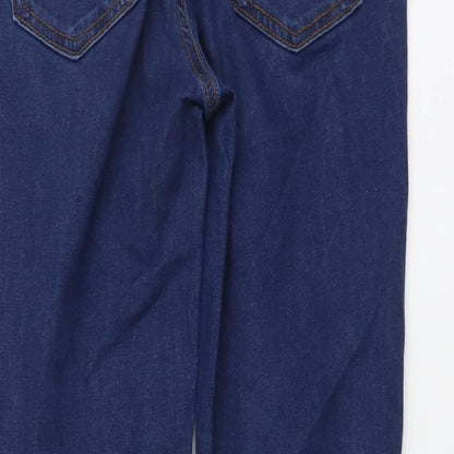 Denim & Co. Womens Blue Cotton Skinny Jeans Size 10 L26 in Regular Button
