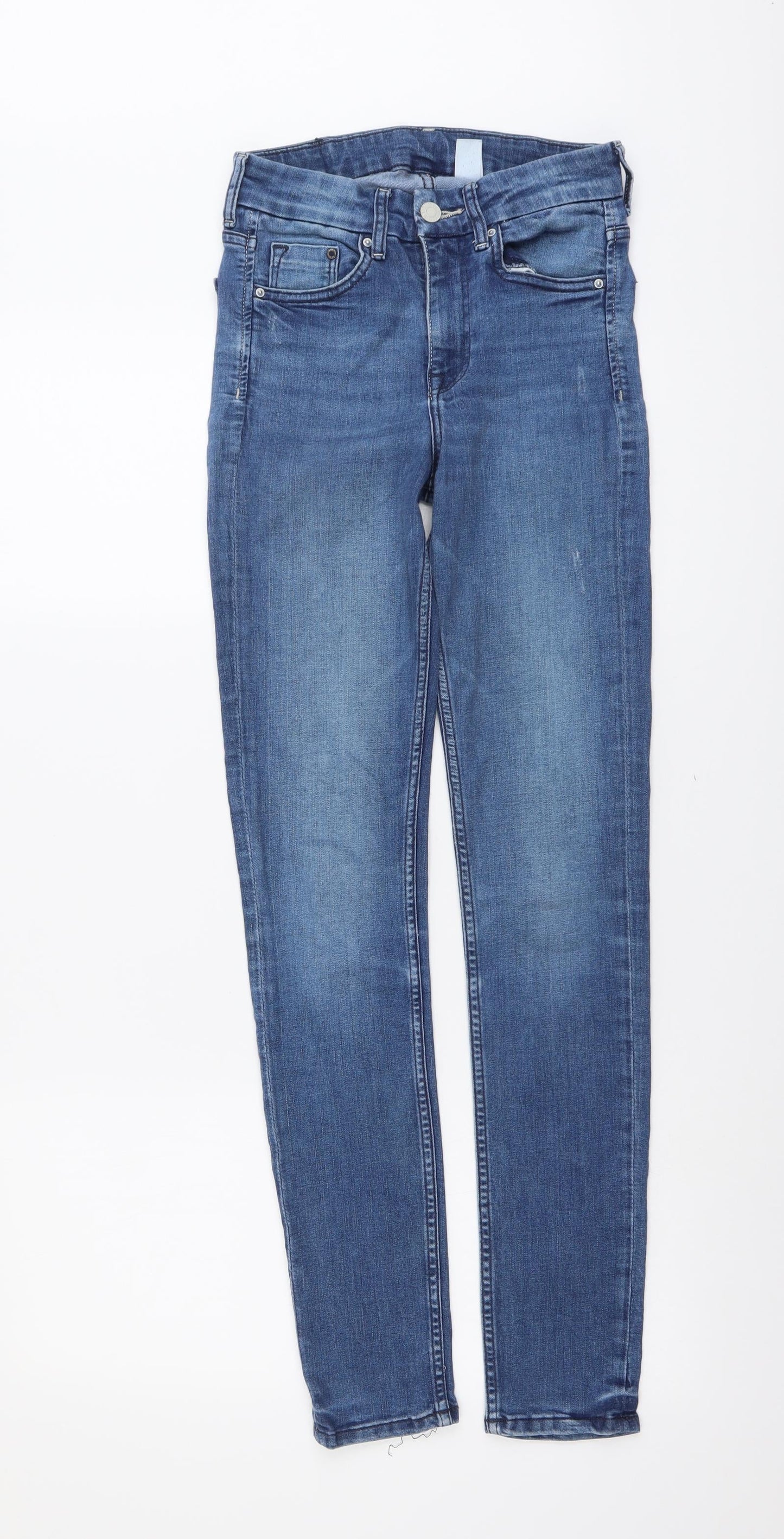 Womens UK Size 26 in H&M Regular Fit Skinny Blue Jeans