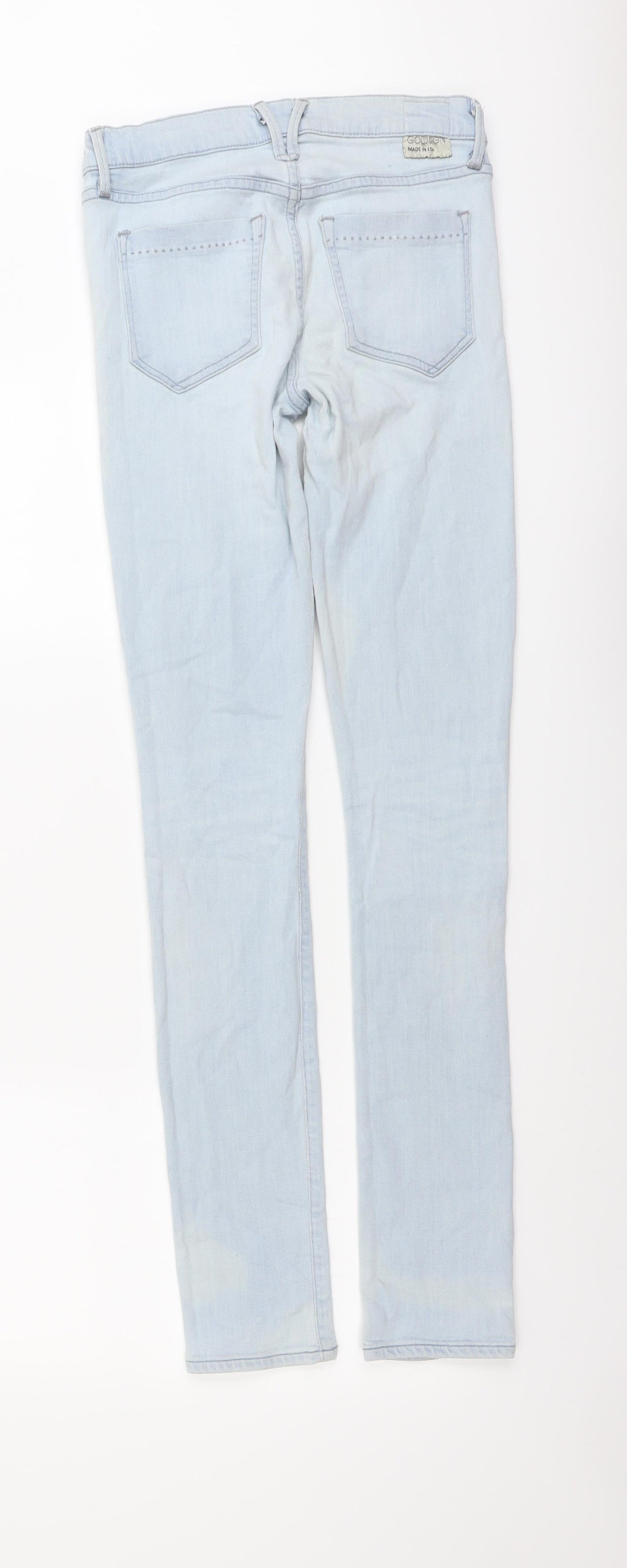 GOLDSIGN Womens Blue Cotton Skinny Jeans Size 26 in L32 in Regular Button