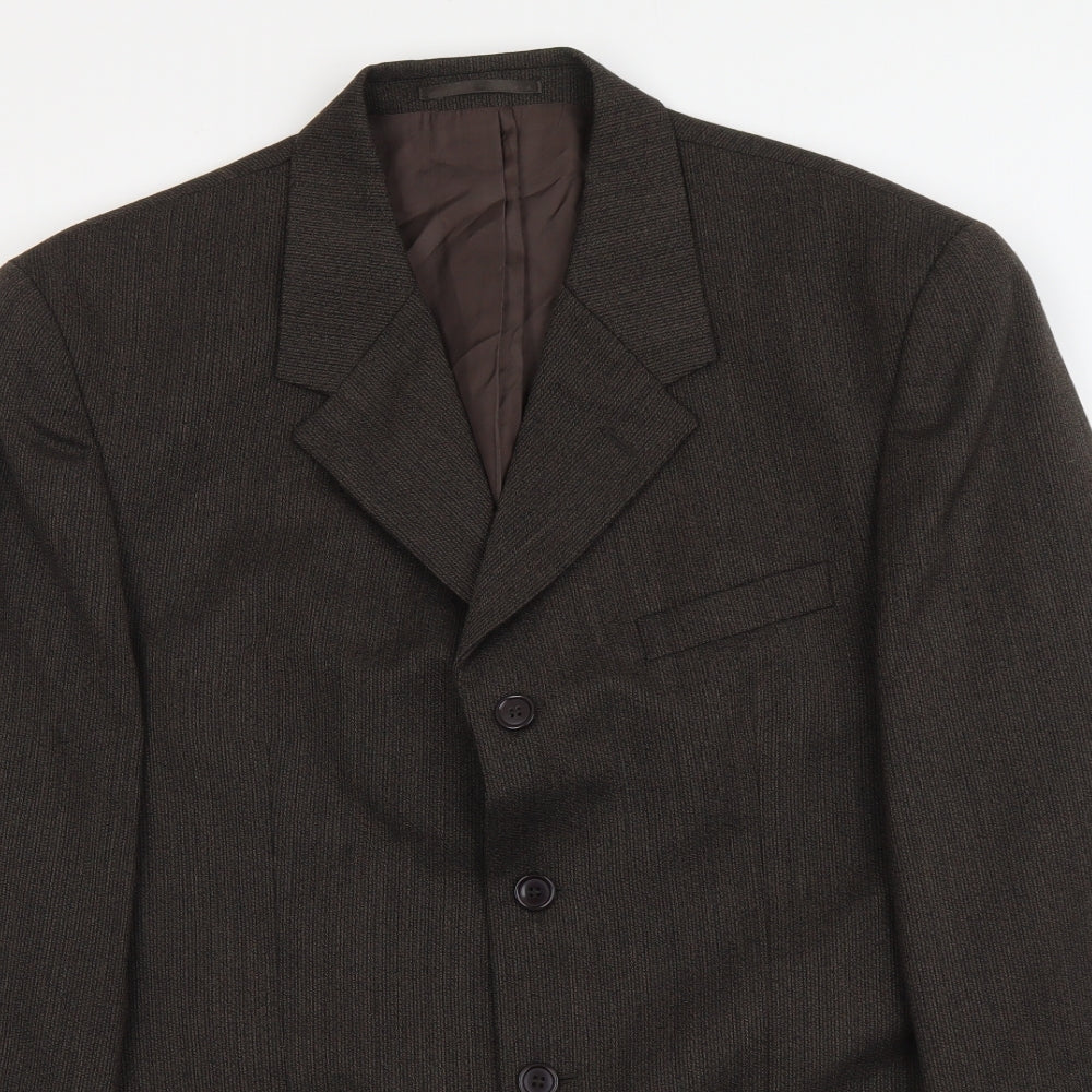 Mens UK Size L Ciro Citterio Regular Brown Suit Jacket