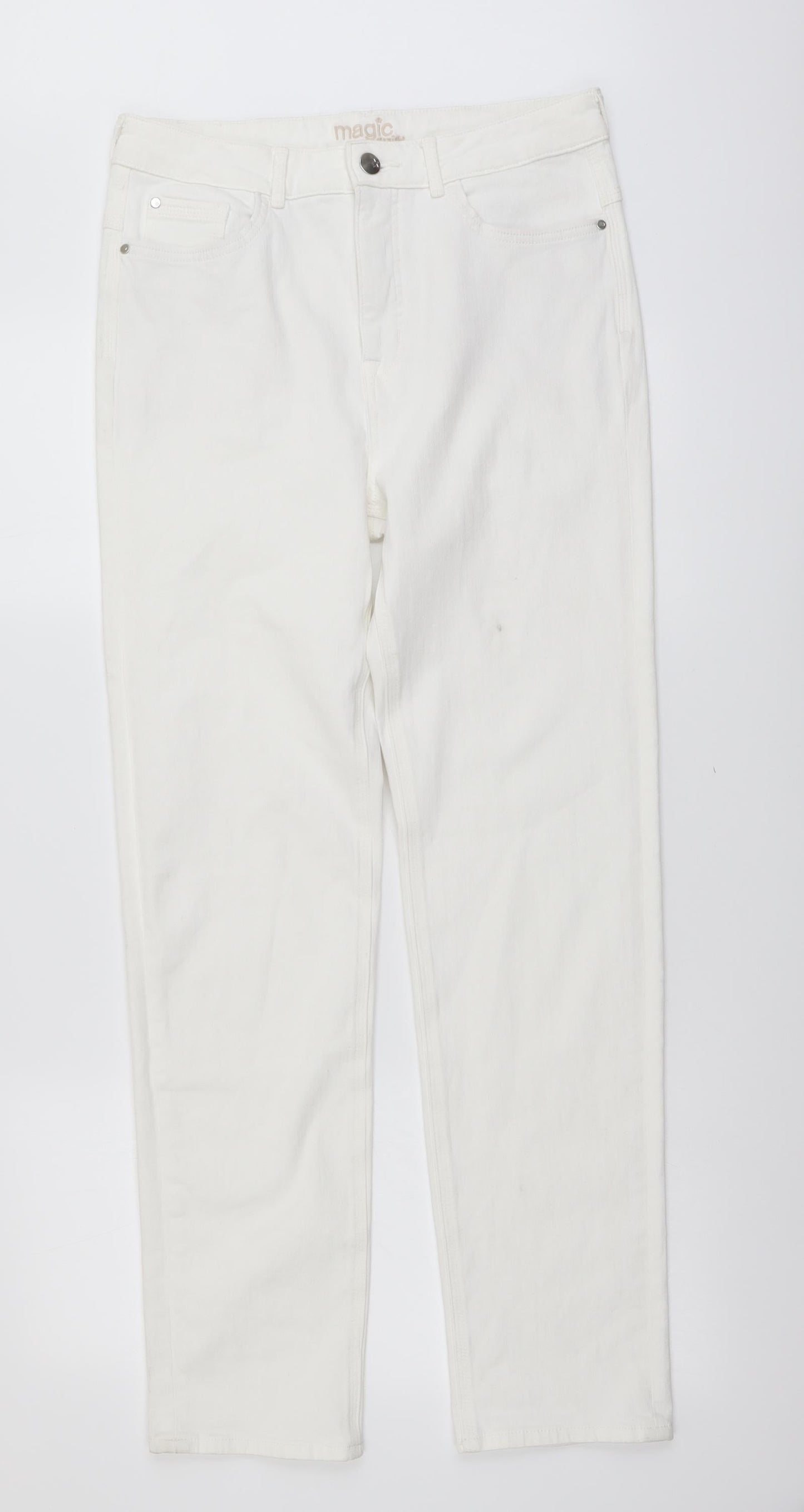 Womens UK Size 30 in Marks and Spencer Regular Fit Skinny White Jeans