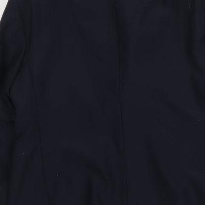 Fletcher Jones Mens Blue Polyester Jacket Suit Jacket Size L Regular