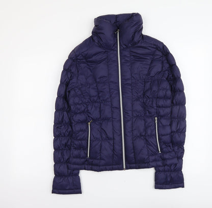 Harvey&Jones Womens Blue Quilted Jacket Size 10 Zip