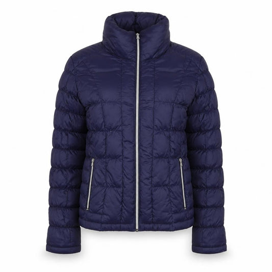 Harvey&Jones Womens Blue Quilted Jacket Size 10 Zip