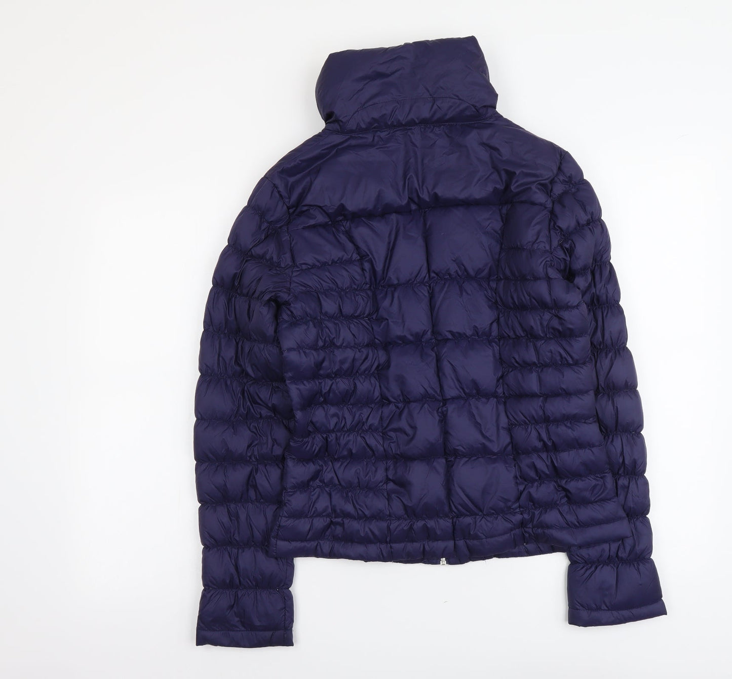 Harvey&Jones Womens Blue Quilted Jacket Size 10 Zip