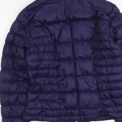 Harvey&Jones Womens Blue Quilted Jacket Size 10 Zip