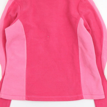 Protest Womens Pink Colourblock Polyester Pullover Sweatshirt Size S Zip