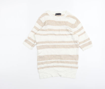 Womens UK Size 8 Marks and Spencer Beige Pullover Jumper