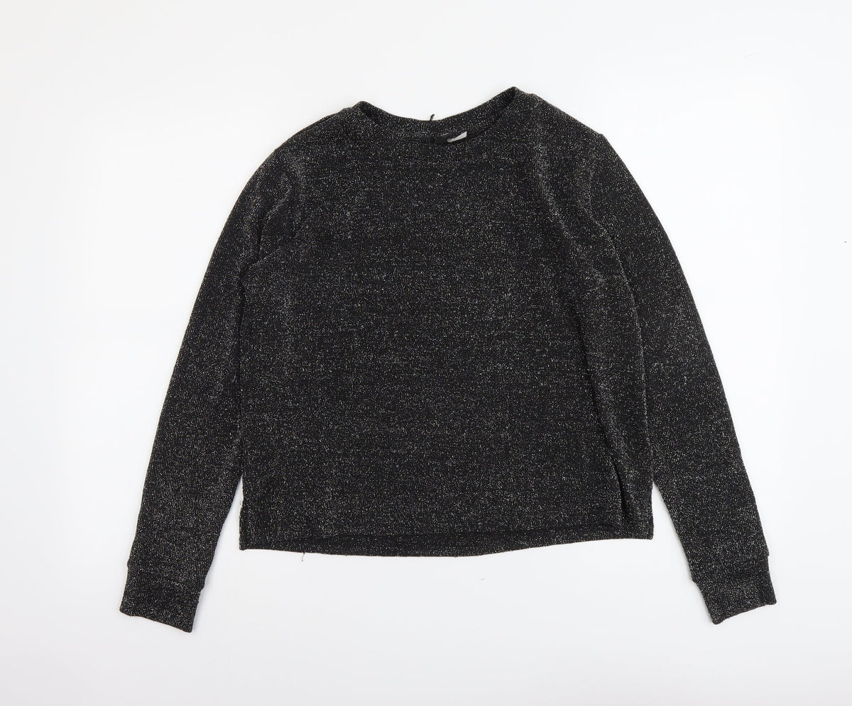 Womens UK Size XS H&M Black Pullover Jumper