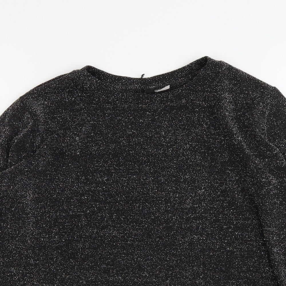 Womens UK Size XS H&M Black Pullover Jumper