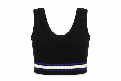 Womens UK Size S Boohoo Black Cropped Tank