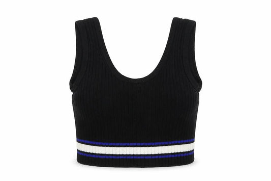 Womens UK Size S Boohoo Black Cropped Tank