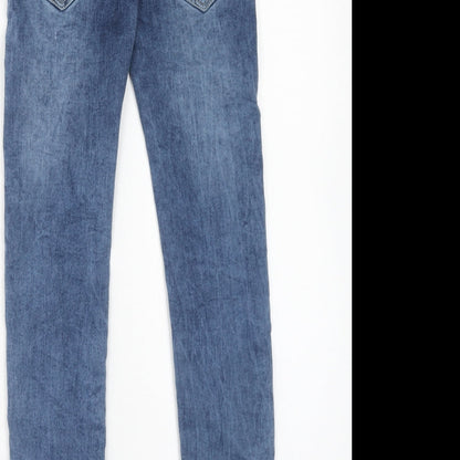 Cost:bart Womens Blue Cotton Skinny Jeans Size 24 in Regular Zip
