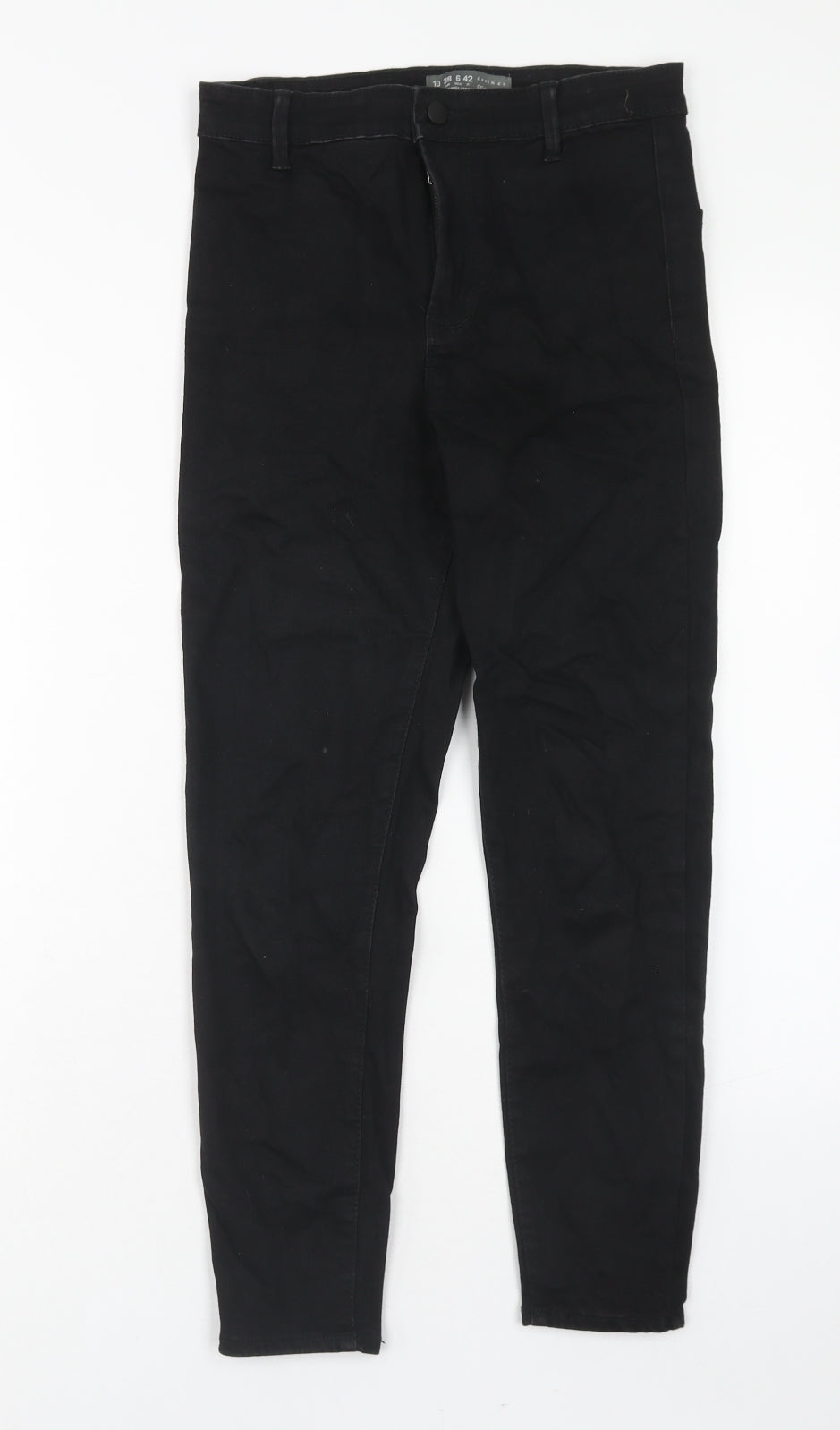 Denim & Co. Womens Black Cotton Skinny Jeans Size 10 Regular Zip