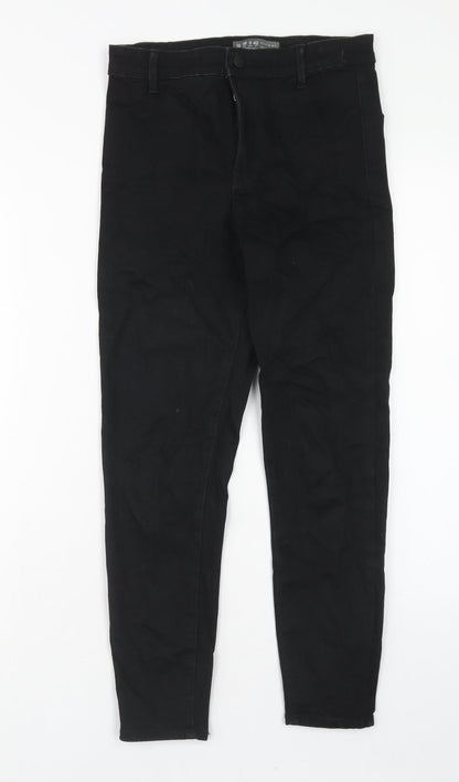 Denim & Co. Womens Black Cotton Skinny Jeans Size 10 Regular Zip