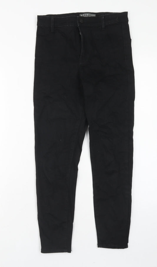 Denim & Co. Womens Black Cotton Skinny Jeans Size 10 Regular Zip