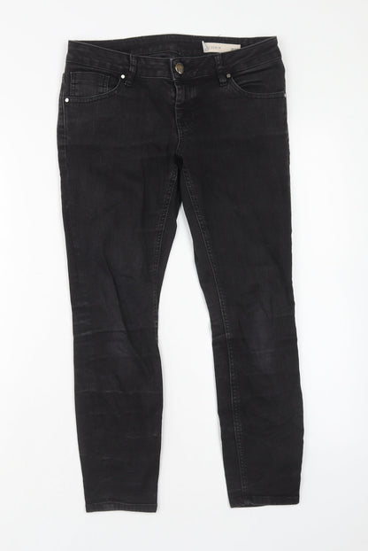 ASOS Womens Black Cotton Skinny Jeans Size 28 in L28 in Regular Zip