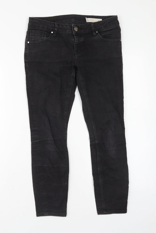 ASOS Womens Black Cotton Skinny Jeans Size 28 in L28 in Regular Zip
