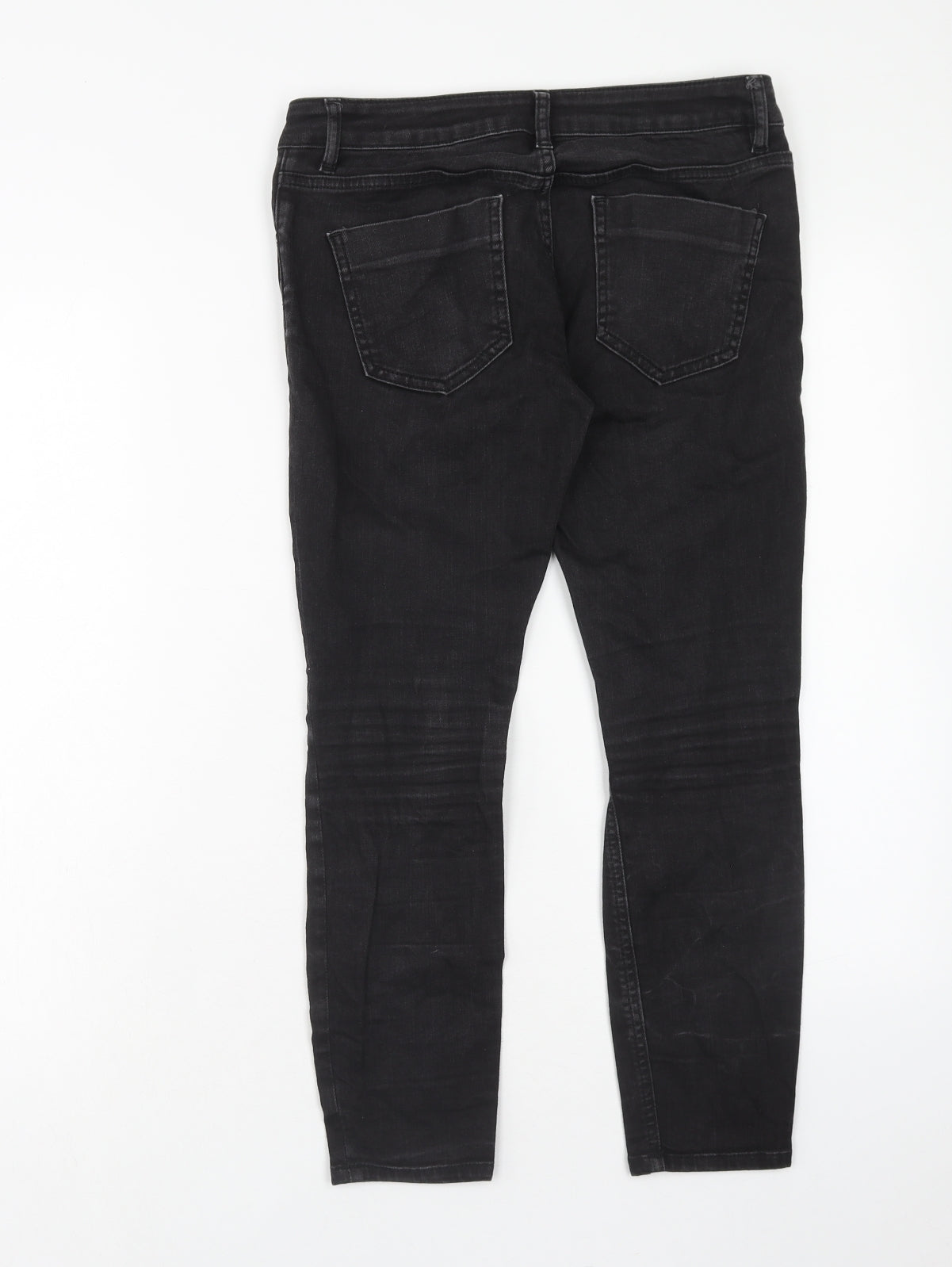 ASOS Womens Black Cotton Skinny Jeans Size 28 in L28 in Regular Zip
