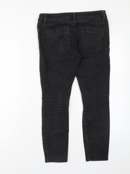 ASOS Womens Black Cotton Skinny Jeans Size 28 in L28 in Regular Zip
