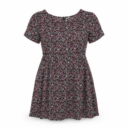 H&M Womens Multicoloured Floral Viscose A-Line Size 4 Boat Neck Pullover