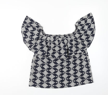 Womens UK Size M Zara Blue Basic Blouse