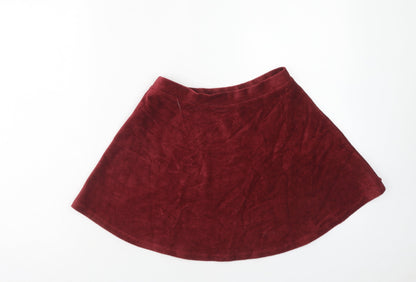 FOREVER 21 Womens Red Cotton Swing Skirt Size S