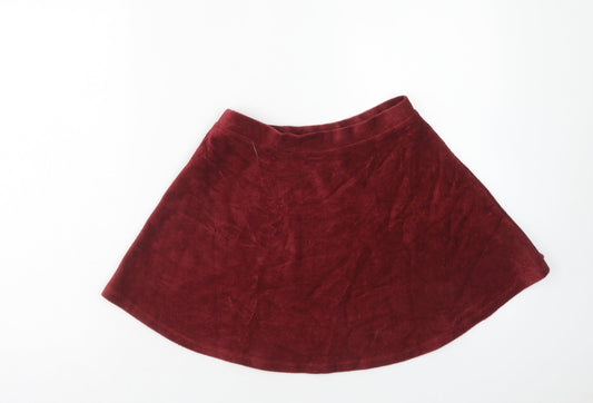 FOREVER 21 Womens Red Cotton Swing Skirt Size S