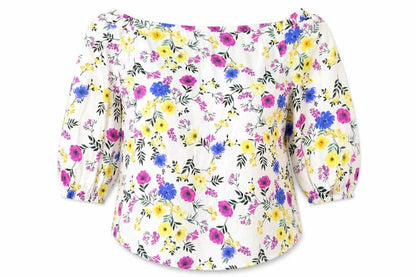Womens UK Size 12 New Look Multicoloured Basic Blouse