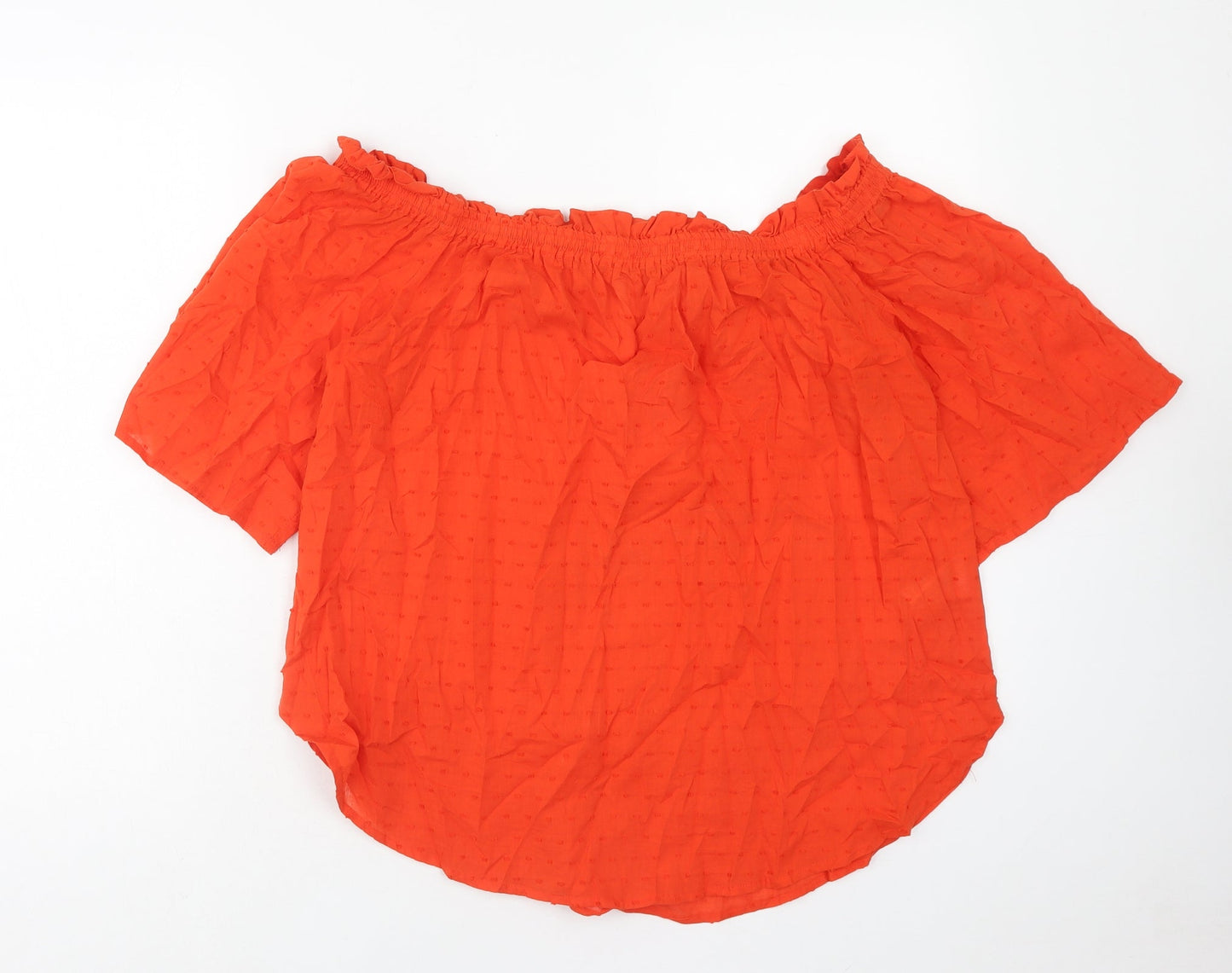 Womens UK Size 12 H&M Orange Basic Blouse