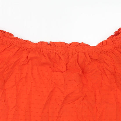 Womens UK Size 12 H&M Orange Basic Blouse