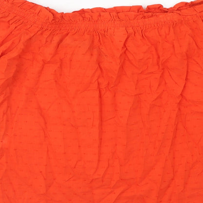 Womens UK Size 12 H&M Orange Basic Blouse