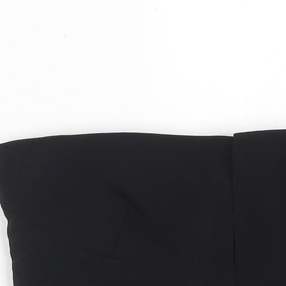 Womens UK Size 10 Topshop Black Cropped Blouse