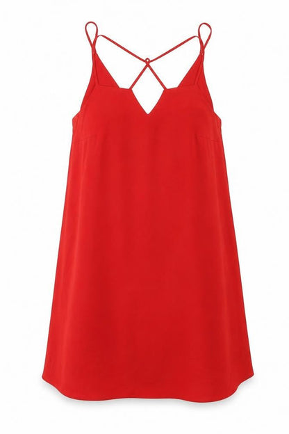 River Island Womens Red Polyester Trapeze & Swing Size 10 V-Neck Pullover