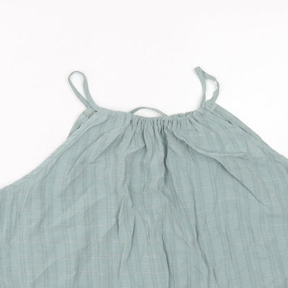 SheIn Womens Green Polyester Basic Tank Size L Round Neck