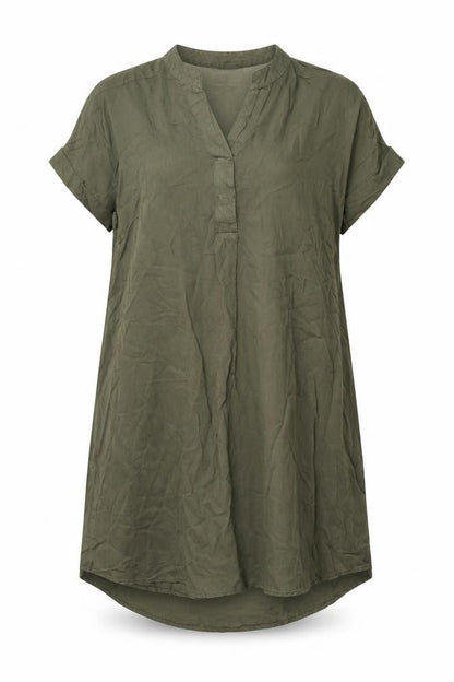 H&M Womens Green Viscose Shift Size 10 V-Neck Pullover