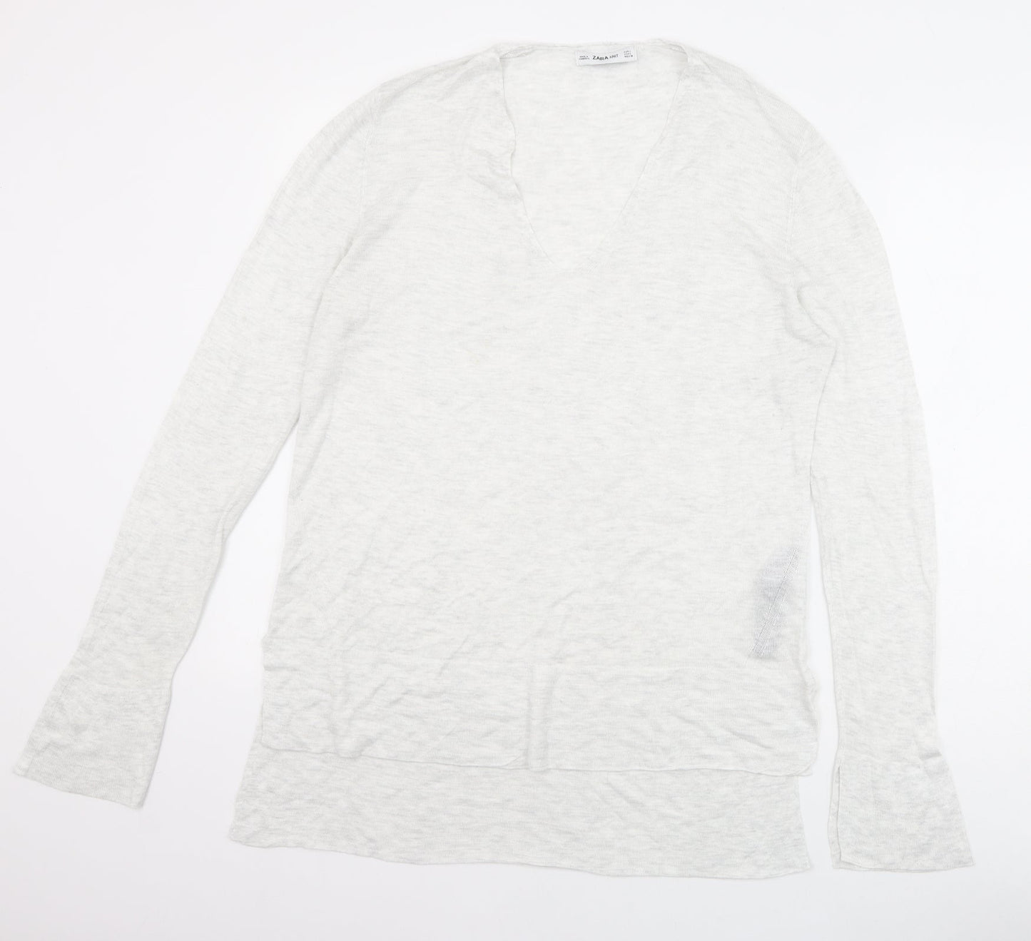 Womens UK Size L Zara Grey Pullover Jumper