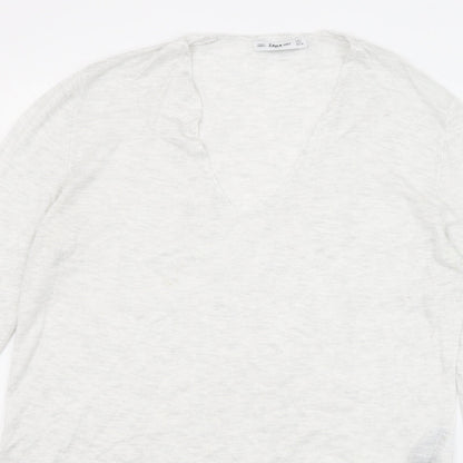 Womens UK Size L Zara Grey Pullover Jumper