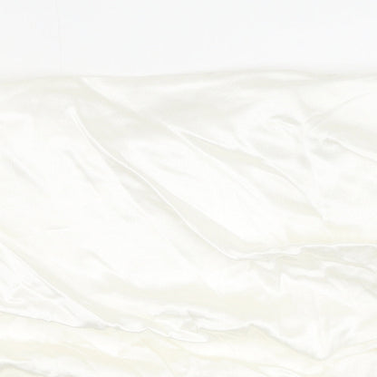 Zara Womens White Polyester Cropped Blouse Size 2XL Off the Shoulder