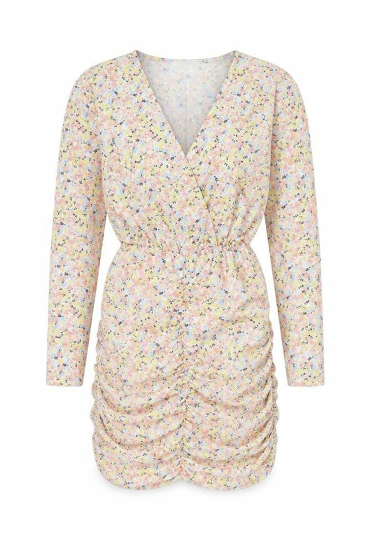 Parisian Womens Multicoloured Floral Polyester Bodycon Size M V-Neck Zip