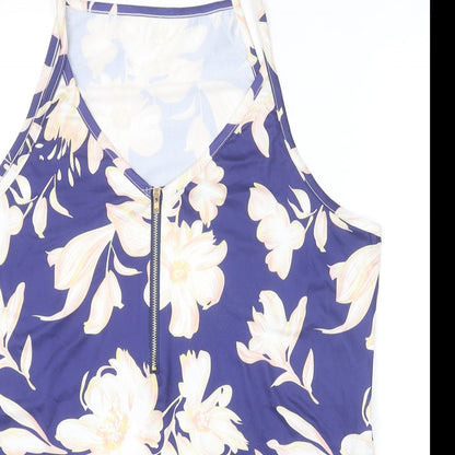Womens UK Size XL Preworn Blue Basic Tank
